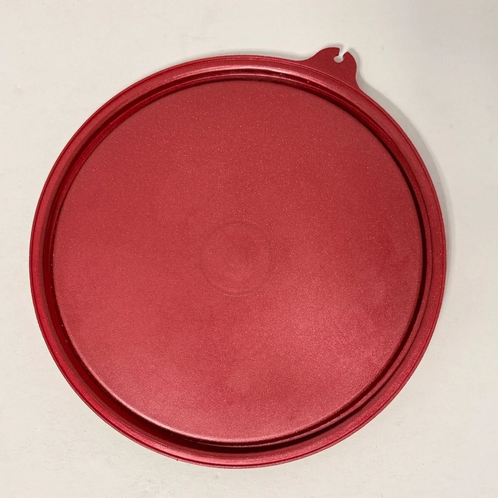 Tupperware Red Replacement Lid 227-43 Size C Round 6.5 Inch Made in USA *